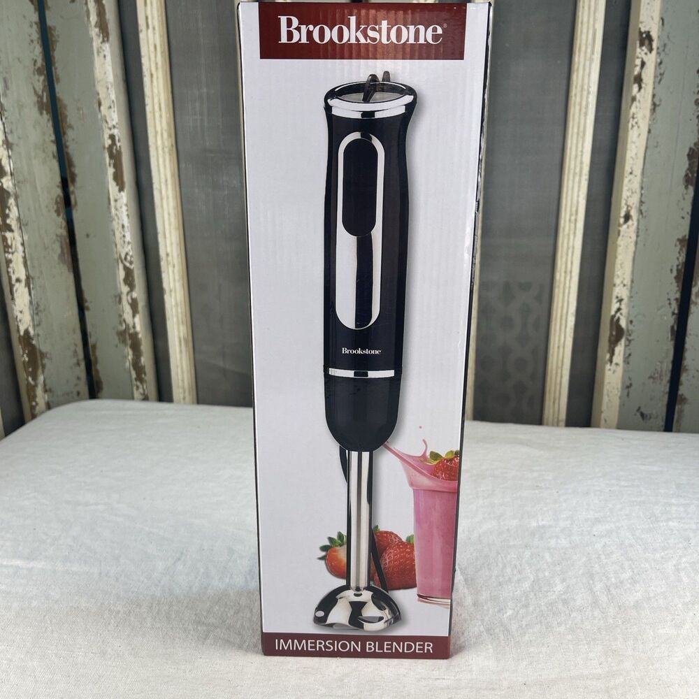 Brookstone Immersion Blender 8 Variable Speeds Dishwasher Safe Brand New